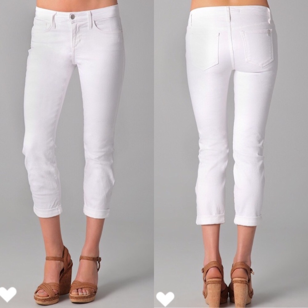 Joe’s White Socialite Kicker Crop Jeans - Sz 29
